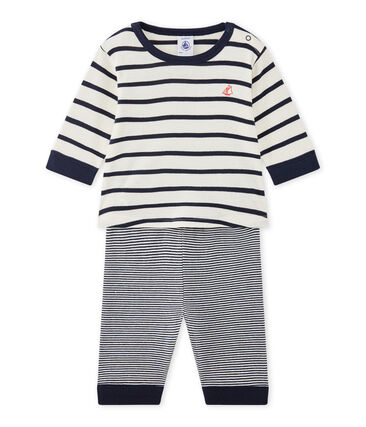 Pyjama Sans Pieds Bebe Garcon Coquille Smoking Petit Bateau