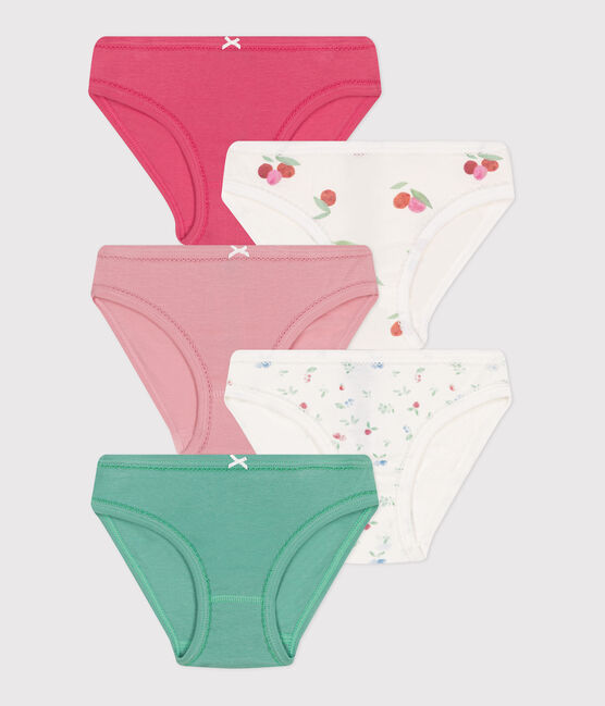 Lot de 5 culottes enfant en coton imprimé fruits variante 1