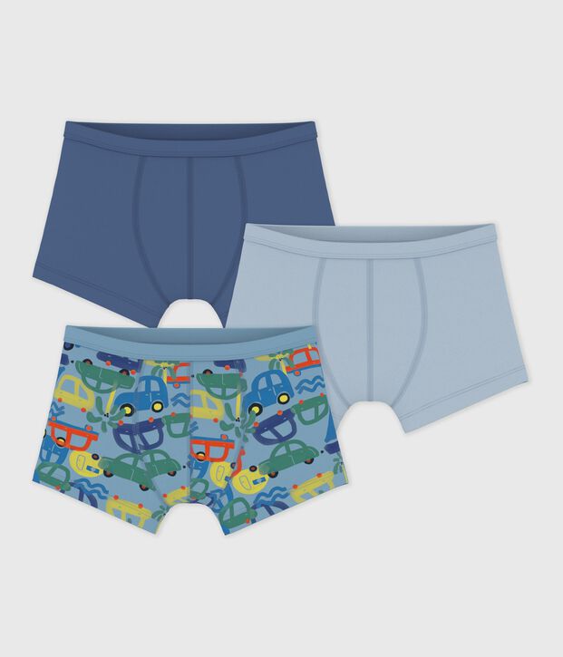 Lot de boxers enfant en coton &agrave; ceinture collet&eacute;e imprim&eacute; multicouleur