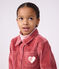 Chemise enfant en velours uni rose