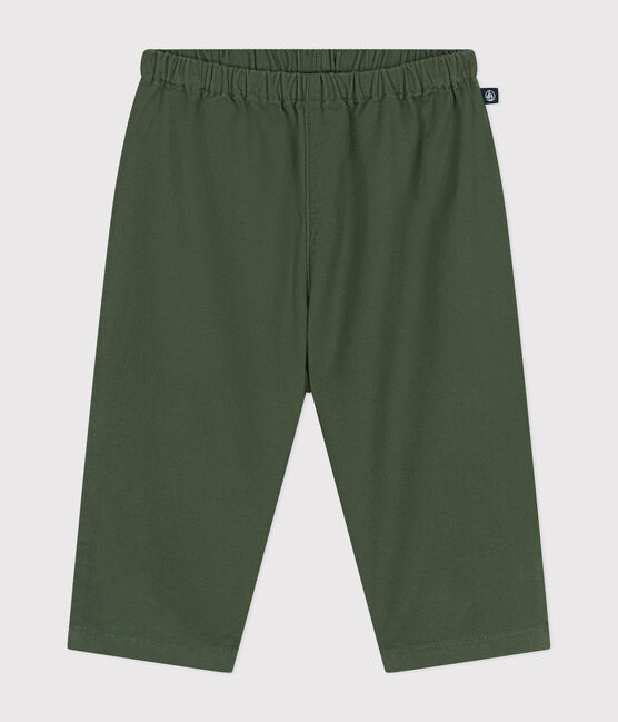 Pantalon en coton/lin bébé vert CROCO