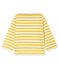 Tee shirt manches longues rayé bébé garçon blanc MARSHMALLOW/jaune BOUDOR