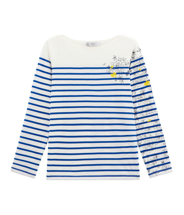 Marini&egrave;re cr&eacute;ative pour femme blanc/bleu