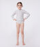 Teeshirt de bain anti uv enfant manche longue fleuri blanc MARSHMALLOW/blanc MULTICO
