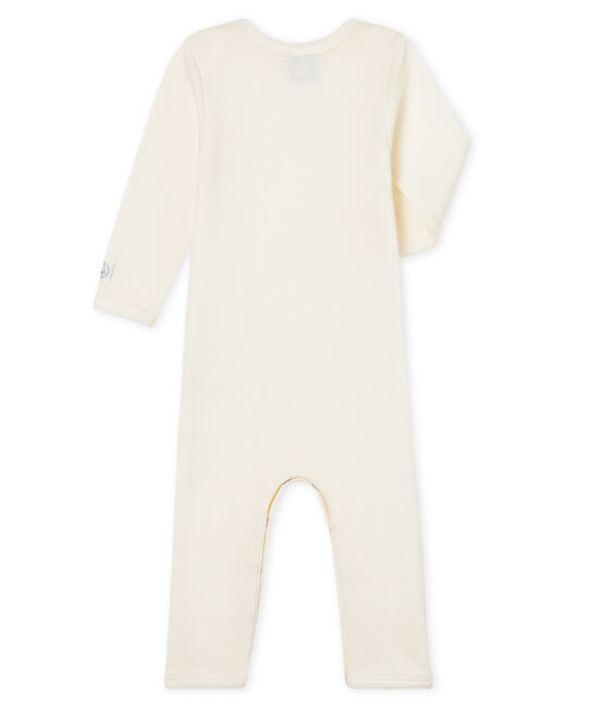 Body jambes longues bébé en laine et coton ECRU CN