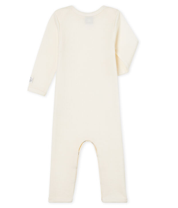 Body jambes longues b&eacute;b&eacute; en laine et coton beige