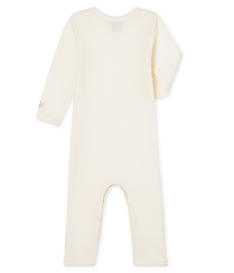 Body jambes longues b&eacute;b&eacute; en laine et coton beige