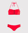 Maillot de bain 2 pièces écoresponsable femme rouge PEPS