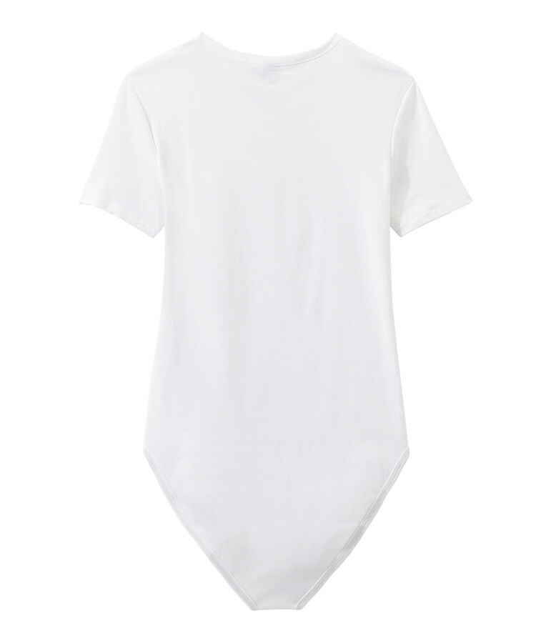 Body femme BODYCONIQUE en coton blanc ECUME