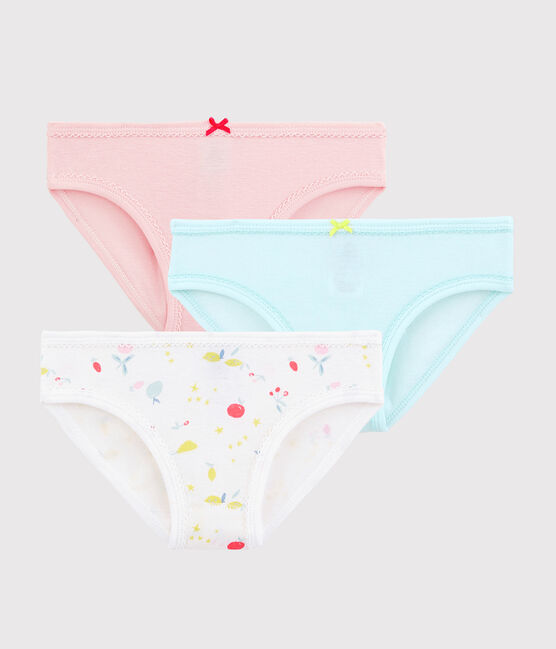 Lot de 3 culottes imprimé fruits petite fille en coton biologique variante 1