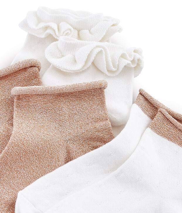 Boite 3 paires de chaussettes enfant fille multicouleur
