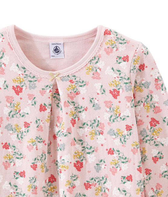 Chemise de nuit petite fille rose JOLI/blanc MULTICO