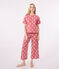 Pyjama en coton imprimé cœur femme rose ROSEWOOD/ MARSHMALLOW