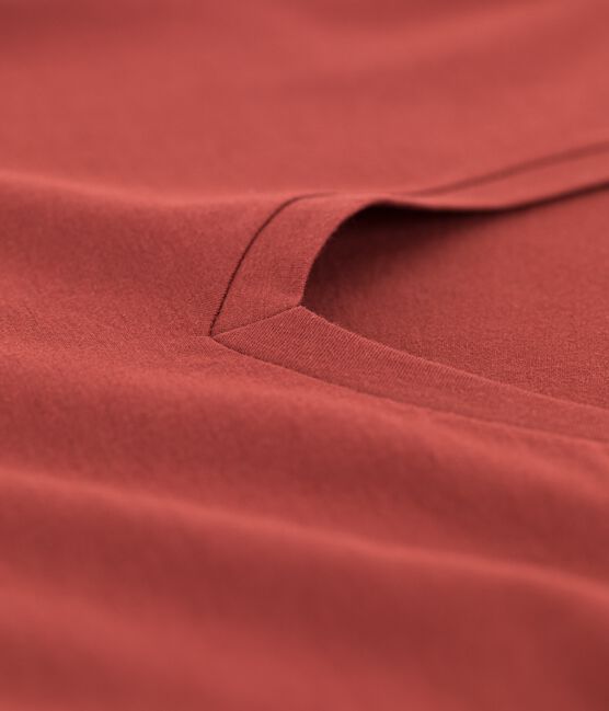 Tee-shirt LE DROIT col V en coton bio Femme marron OMBRIE
