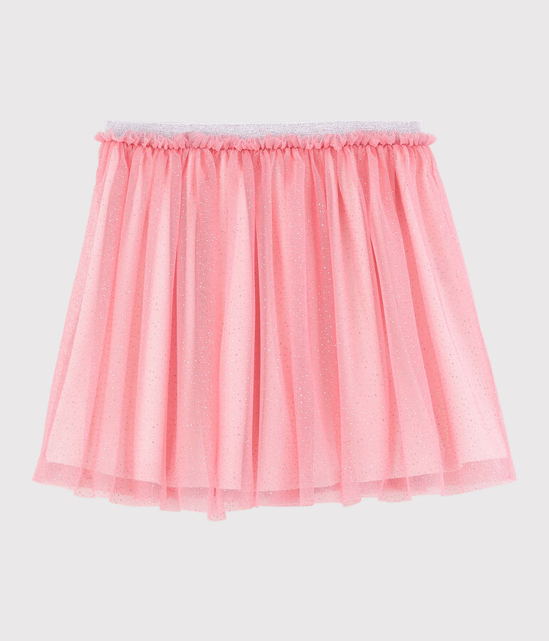 Jupe en tulle paillet&eacute; enfant fille rose GRETEL/gris ARGENT