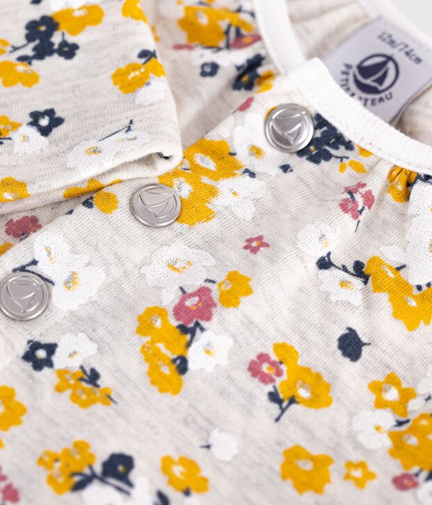 Cardigan en tubique b&eacute;b&eacute; fille beige/multicouleur