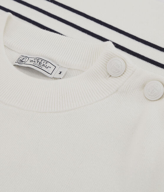 Pull marin Homme blanc MARSHMALLOW/bleu SMOKING