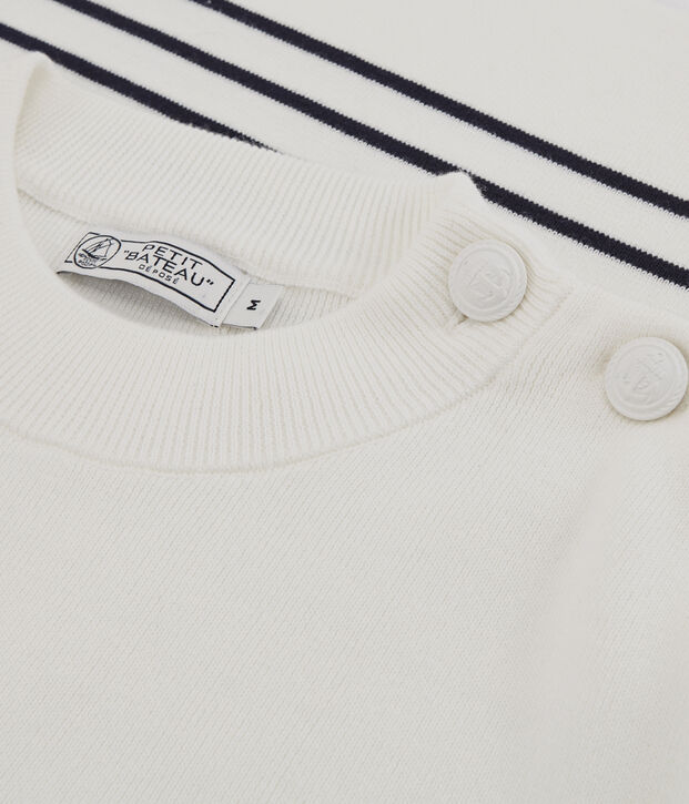 Pull marin Homme blanc/bleu