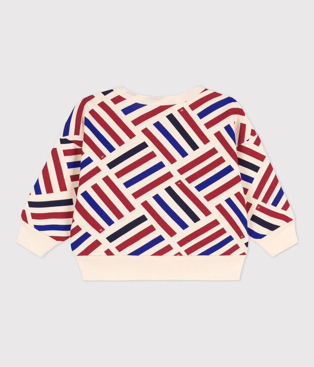 Sweatshirt b&eacute;b&eacute; imprim&eacute; graphique en molleton &eacute;cru/multicouleur