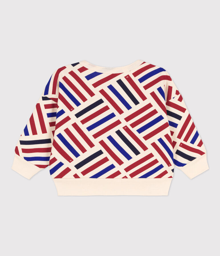 Sweatshirt b&eacute;b&eacute; imprim&eacute; graphique en molleton &eacute;cru/multicouleur