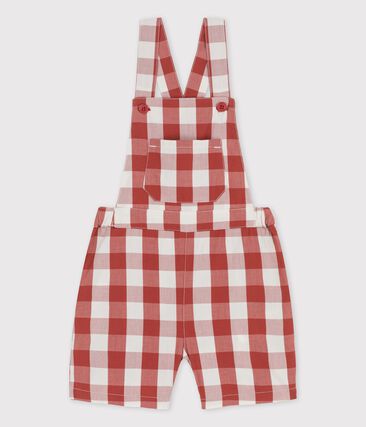 PETIT BATEAU - Salopette courte en popeline bébé
