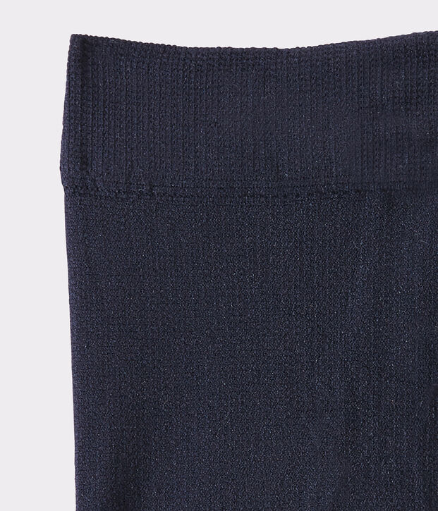 Collant microfibre enfant fille bleu marine