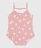 Maillot de bain bébé une pièce à volants, imprimé fleuri rose CHARME/blanc MARSHMALLOW