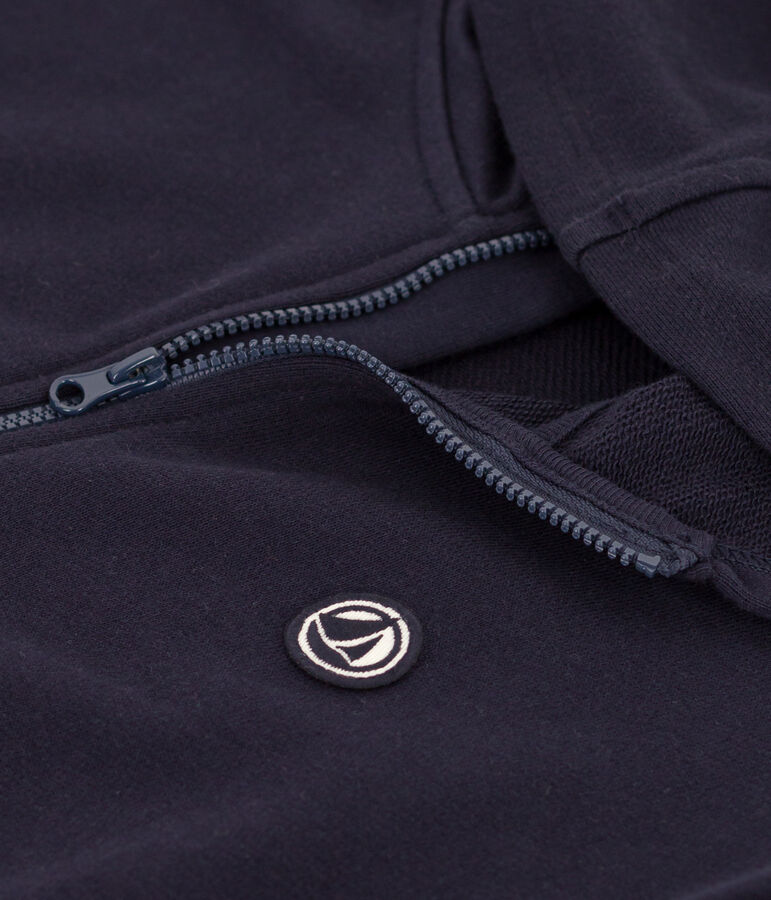 Sweatshirt zipp&eacute; &agrave; capuche enfant gar&ccedil;on bleu SMOKING