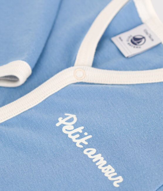 Pyjama bébé en coton uni bleu ALASKA