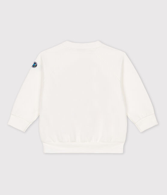 Sweatshirt Bébé Petit Bateau x Water Family blanc MARSHMALLOW