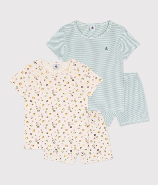 Lot de pyjamas shorts enfant en coton imprimés variante 1