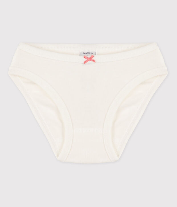 Culotte petite fille en coton blanc