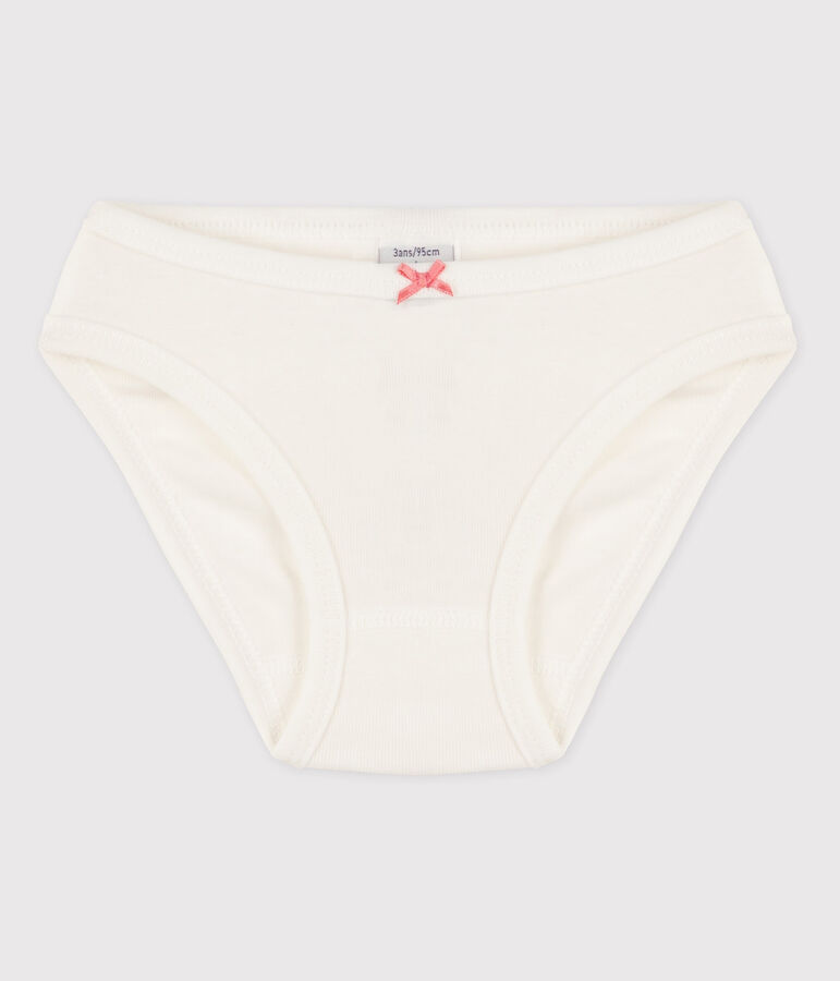 Culotte petite fille en coton blanc