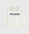 Sweatshirt enfant en coton imprimé écru MILK