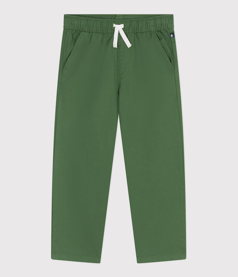 Pantalon enfant en coton vert