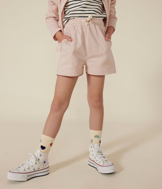 Short en coton enfant fille rose SALINE