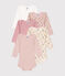 Lot de 5 bodies manches longues fleurs en coton bébé variante 1