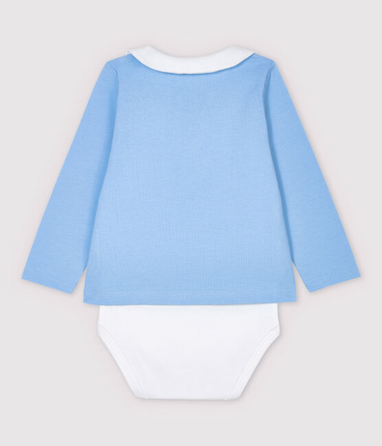 Body chemise avec col bébé garçon bleu JASMIN