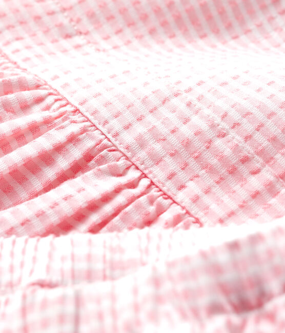Robe et bloomer bébé fille. rose MINOIS/blanc MARSHMALLOW