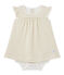 Robe body bébé fille à rayures blanc MARSHMALLOW/jaune DORE