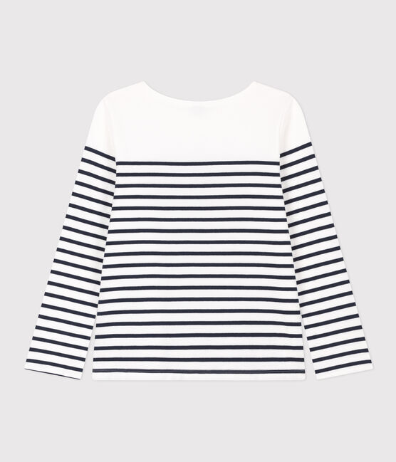 Marinière en coton Femme blanc MARSHMALLOW/bleu SMOKING
