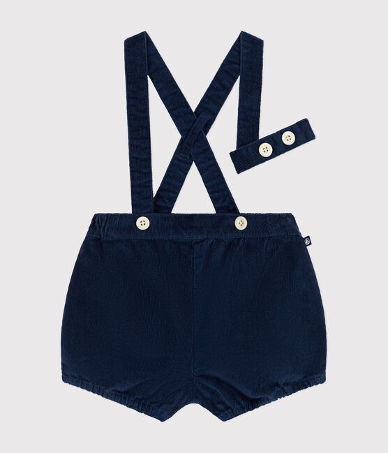 Short à bretelle en velours bébé CREPUSCULE