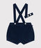 Short à bretelle en velours bébé CREPUSCULE