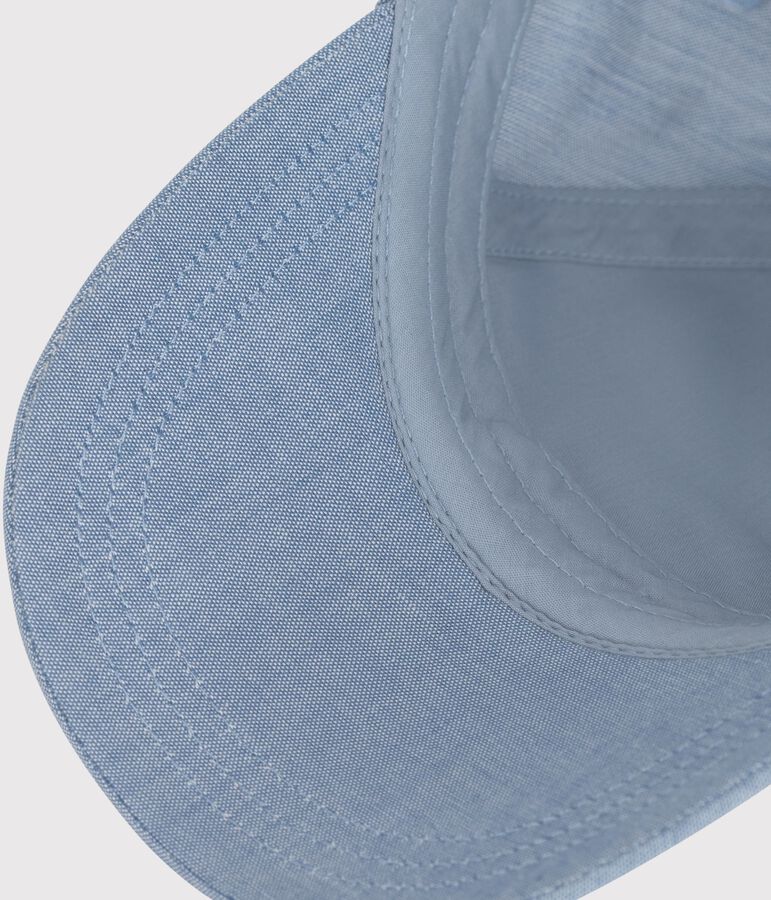 Casquette b&eacute;b&eacute; en denim clair petit bateau bleu BLEU CLAIR
