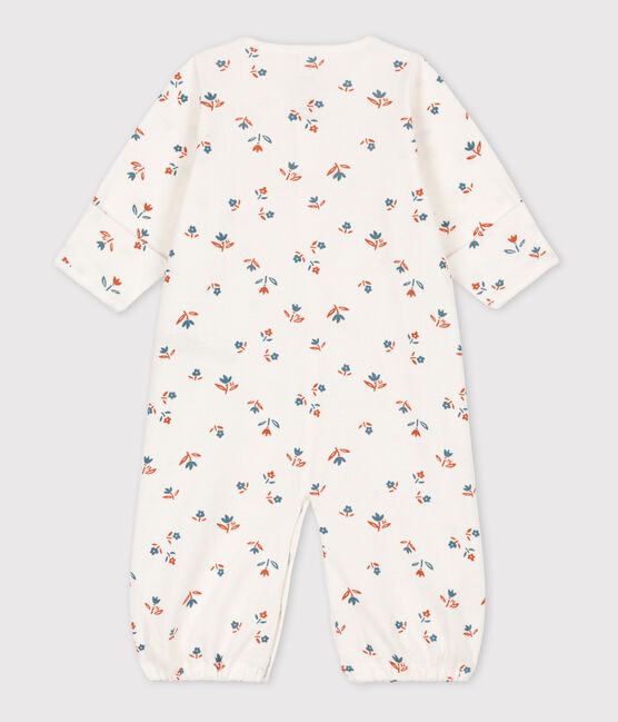 Combisac imprimé bébé en coton blanc MARSHMALLOW/blanc MULTICO