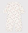 Combisac imprimé bébé en coton blanc MARSHMALLOW/blanc MULTICO