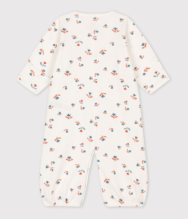 Combisac imprim&eacute; b&eacute;b&eacute; en coton blanc/multicouleur