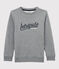 Sweatshirt en molleton enfant garçon gris SUBWAY CHINE