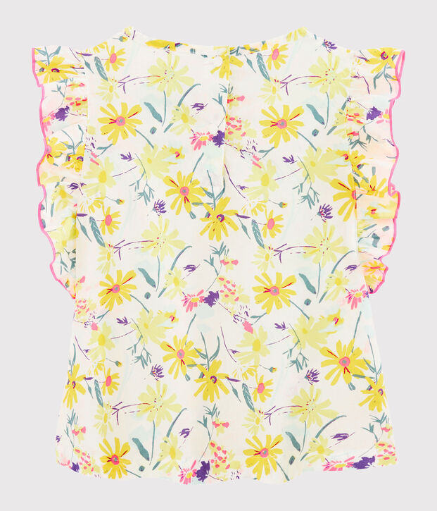 Blouse enfant fille blanc/multicouleur