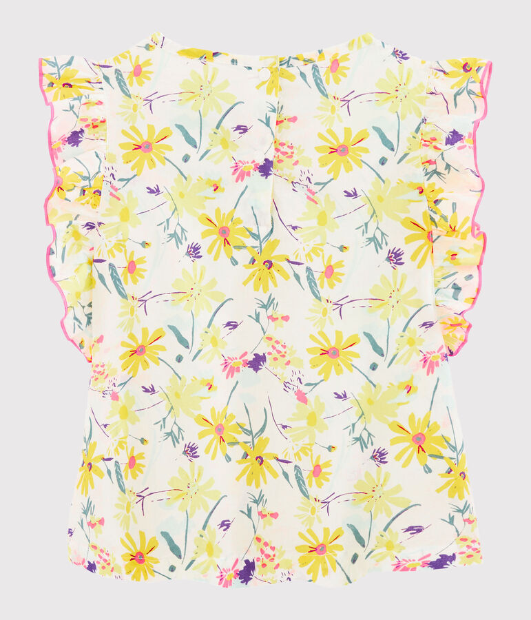 Blouse enfant fille blanc/multicouleur